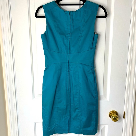 H&M Turquoise Sheath Dress with Sweetheart Neckline - Picture 2 of 9